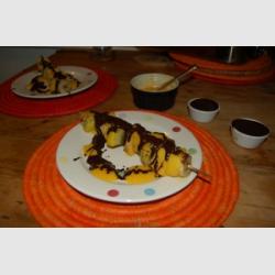 Fruit Kebabs with Mango Marinade